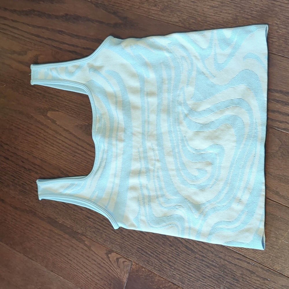 Hollister Light blue design square neck tank top